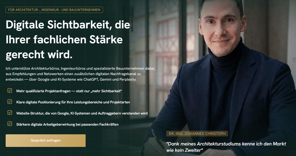 Screenshot von Christoph Consulting
