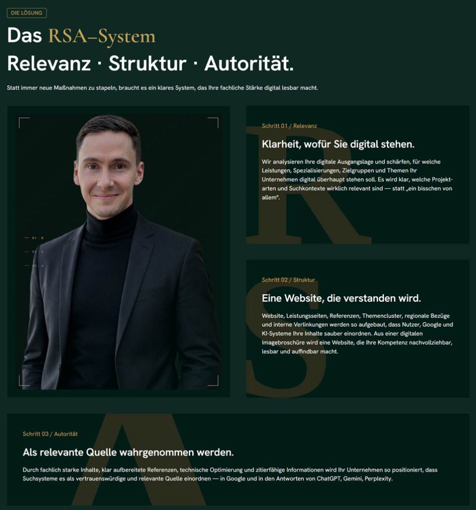 Screenshot von Christoph Consulting zum RSA-System