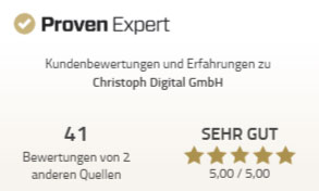 Bewertungssiegel von ProvenExpert für Johannes Christoph (Christoph Digital GmbH)